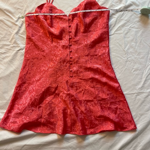Victoria's Secret Coral Satin Floral Dress - Picture 4 of 12